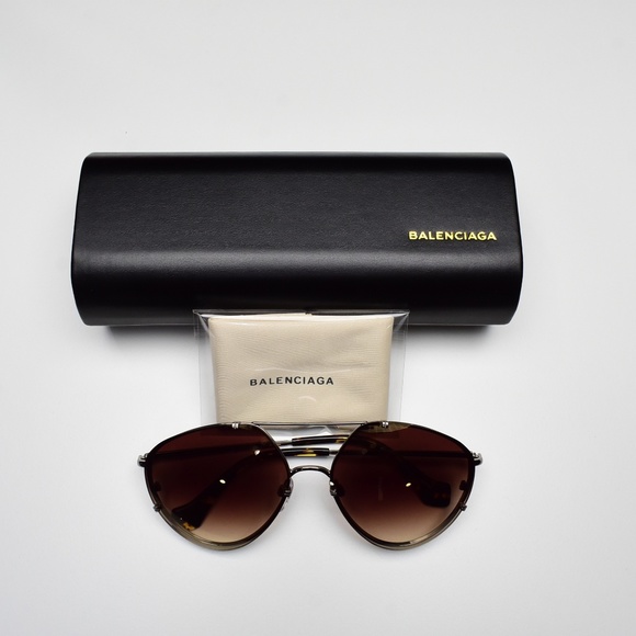 Balenciaga BA 85 14G Aviator Sunglasses 60mm - Picture 3 of 7